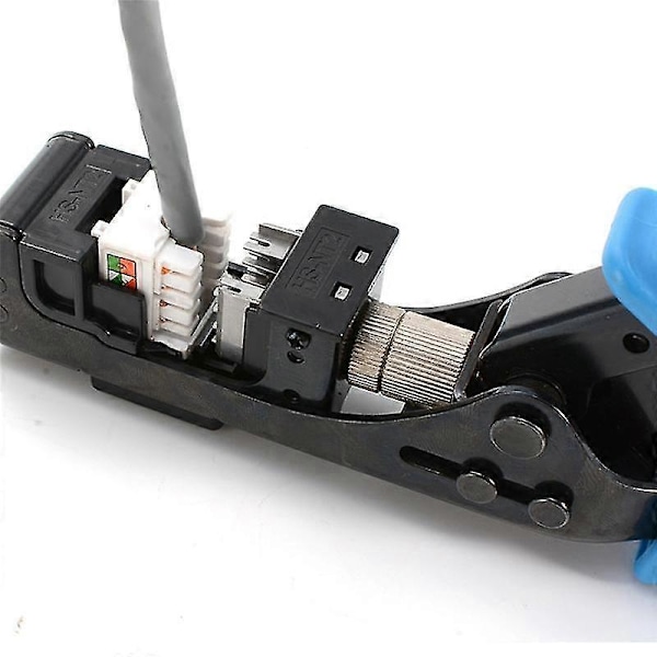 Nätverksmodul Trådskärare Rj45 Modulram Trådskärarverktyg Terminering För 4-pars Utp-jack (gul)