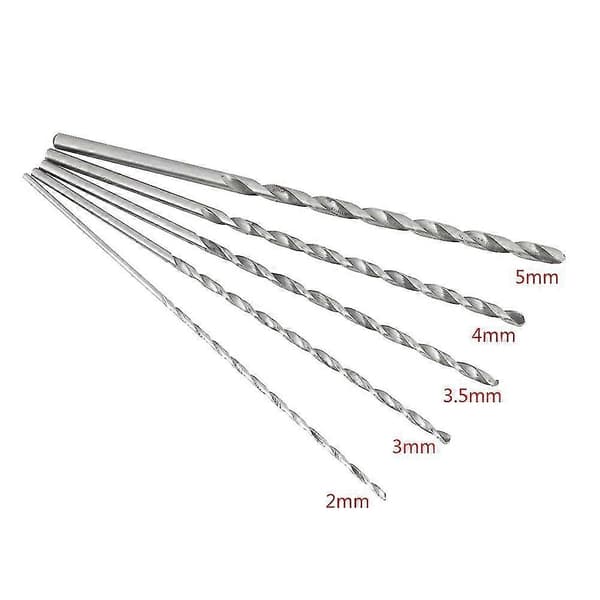 Extra Lång Höghastighetsstål Rak Skaft Spiralborr Verktyg 2-5mm