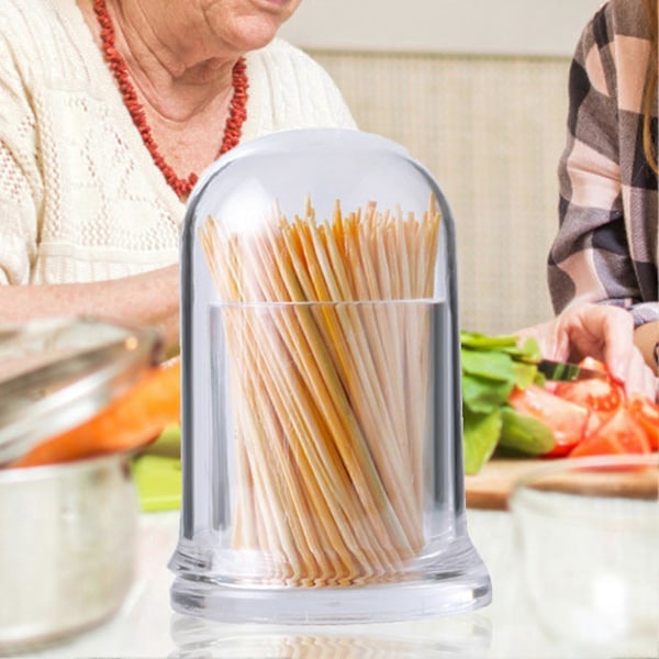 Tandpetarflaska Elegant Ren Cylindrisk Form Luktfri Tandpetarhållare För Hemmet