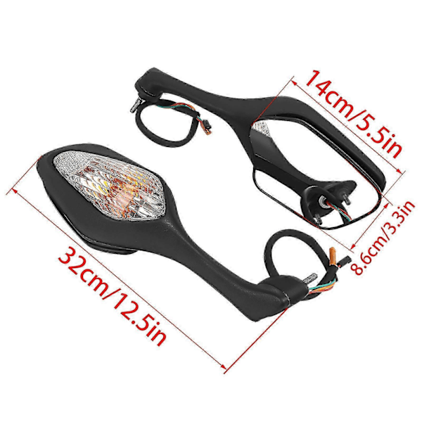 För Honda CBR1000RR CBR 1000 RR 08-16 CBR1000 RR Fällbara Backspeglar Motorcykel Justerbar Sidospegel Blinkersljus
