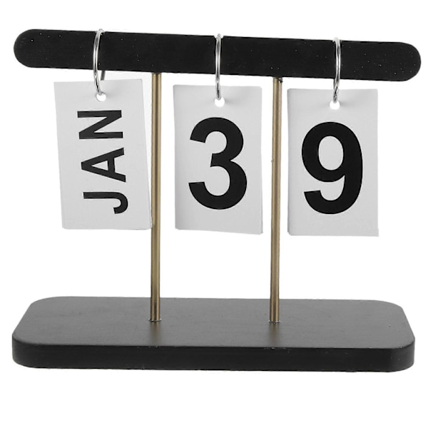 Skrivbordskalender Evighetskalender Rustik Träbas Kalender Skrivbordsdekoration