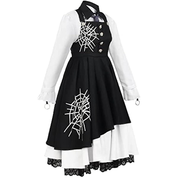 Anime Dan-ganronpa V3 Cosplay Kostym Tojo Kirumi Cosplay Kostym Kvinnor Maid Klänning Anime Cosplay Sjuksköterska Uniform Komplett Set XL