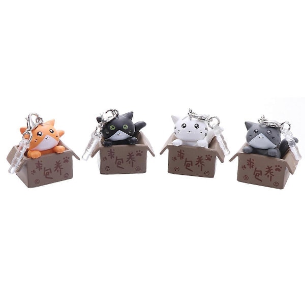 1 STK Silikon Kitty Design Støvplugg USB-port Fuktsikker Plugg Laderportbeskytter i vanlig bruk for bærbar PC Katte i esker (Tilfeldig farge)