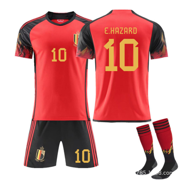 VM Belgien Hem No.10 E.Hazard Fotbollströja Set 24
