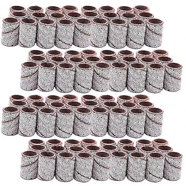 100 st Nagel Slipband Manikyr Sliphylsa Professionell Sliphuvud Polerare Slipring Nagellacksborttagare