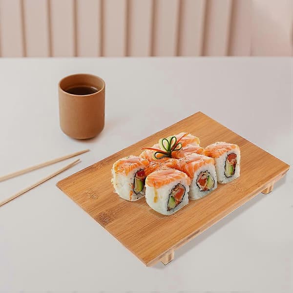 2 stk. Sashimi Bambus Serveringsbakker Japansk Restaurant Sushi Serveringsbrætter