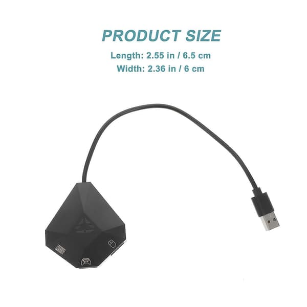 Tastatur- og museadapter Spillekonsol Spillecontroller Switch Vælger Forsyning