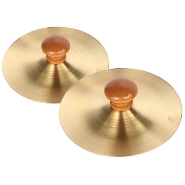 2 stk. Fingersymbaler med trehåndtak, magedans, rytmemaker, performanceinstrument