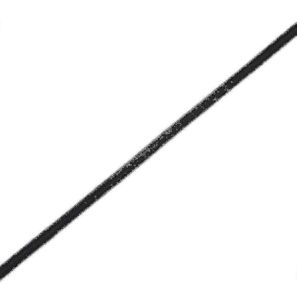 4mm Brett Elastiskt Band, Rund Elastisk Snöre Hög kvalitet Black 100m