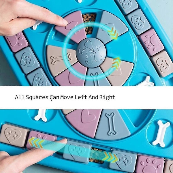 Hundleksak Pussel Långsam Matare Interaktiv Öka Valp IQ Matdispenser Långsamt Ätande Halkfri Skål