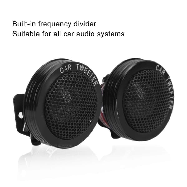 Par Bil Mini Diskanthøyttaler Dome 150W 4 98dB Høy Oppløsning Lyd Universal for Lydsystem Svart