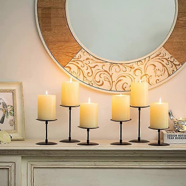 6 stk. Pillar H - Metall H Bordplass Rotte Bryllup