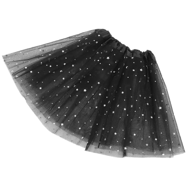 Tyttöjen Tutu Glitter Baletti Tyllihame (Musta)