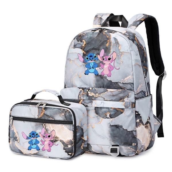 2 stk. Disney Lilo Stitch Multi Pocket Rygsæk med Madkasse Rygsæk style 15