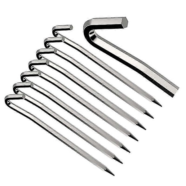 Tältpinnar 16 st 18cm Metall Tunga Tältkrokar Aluminiumlegering Rostfri Camping Tält Markpinnar