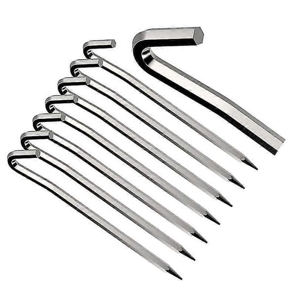 Teltsplinter 16 stk 18cm Metal Heavy Duty Teltskroger Aluminium Legering Rustfri Campingtelt Jordsplinter