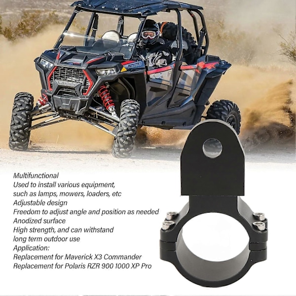 UTV Monteringsbrakett 4,4 cm til 5 cm Anodisert Overflate Justerbare ATV Lysbarfester Erstatning For Maverick X3 Commander