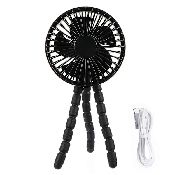 Fleksibel Tripod Ventilator Støjsvag Genopladelig Udendørs Køleventilator Bærbar Luftkøler