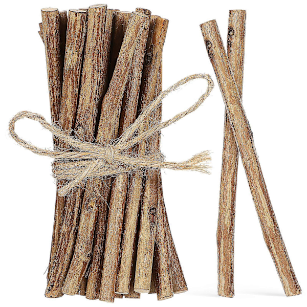 50 stk. træpinde til hobby Natural Style Grene Craft Log Pinde Rustikke boligdekorationer