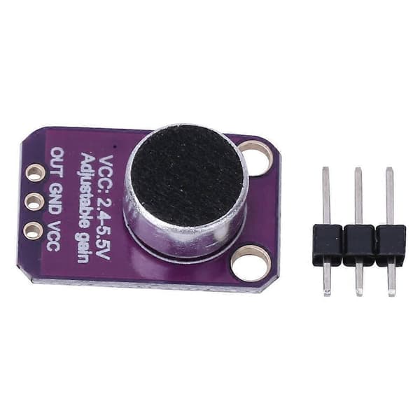 MAX4466 Mikrofonförstärkarmodul Ljudsensor 2.4V till 5.5V Mikrofonförförstärkare