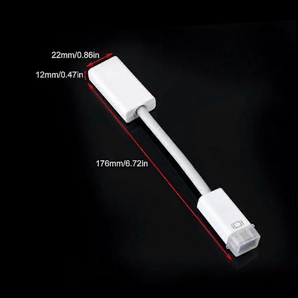 Mini DVI Hunn til Hunn Kabeladapter Monitor Video Konverter 1080p For Pro Air