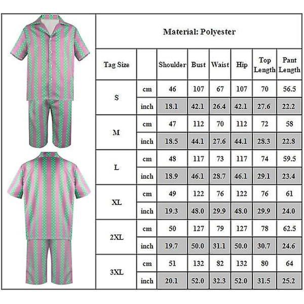 2023 Barbie Ken Ryan Gosling Cosplay Kostym Halloween Vuxen Herr Hawaiiskjortor Korta Byxor Set 2XL
