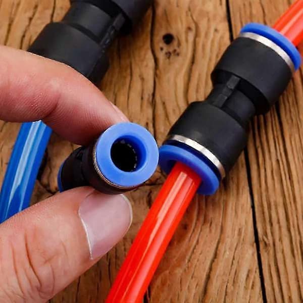 49 st Pneumatiska Kopplingar Pza/pu/pe Vattenrör Röranslutningar 8mm Plastslang Snabbkopplingar T-koppling