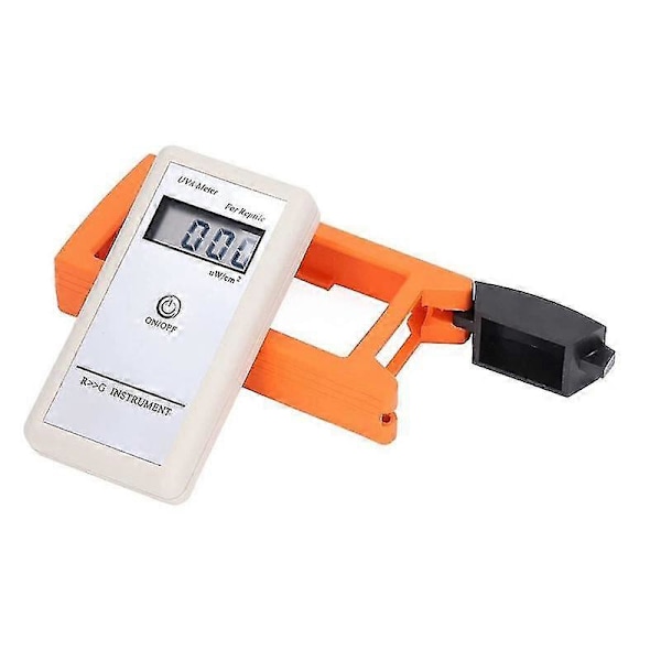 Reptil UV-indeksmåler, 01999 W/cm UV Er 3.5-bit LCD UVA Solcellelampe For Krypdyr