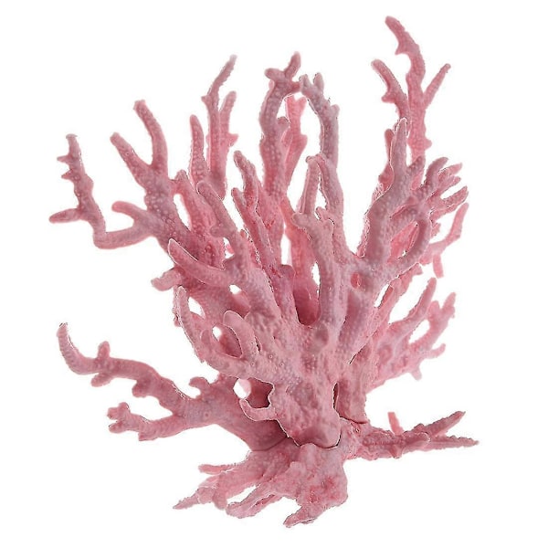 Rosa korallformet dekorasjonsornament for akvariefisketank og akvariefisketank kunstig hav