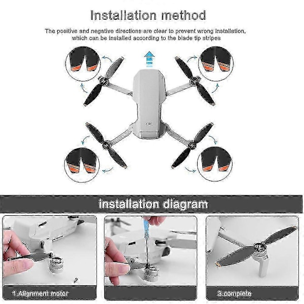 4 Par Propeller til Dji Mini 2 Drone Tilbehør SætP20211224953
