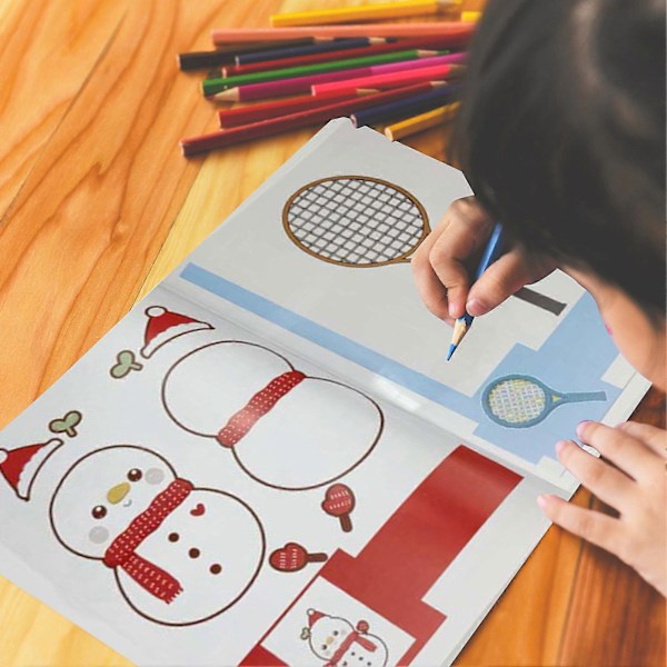JIKAIX 3D-printing Album Multifunksjonell Diverse Mønstre Lyse Farger A4 Størrelse Maling DIY 3D Penn Mal Papirbok Leker for Barn til Skole
