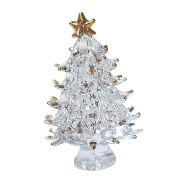 Julgransfigur i kristall, bordsdekoration, julklapp Transparent