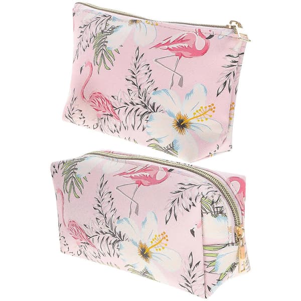 2 stk. Flamingo Makeup Tasker Kosmetik Rejsetasker Bærbare Makeup Tasker Toilet Tasker til Rejser