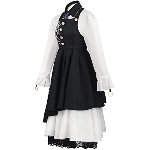 Anime Dan-ganronpa V3 Cosplay Kostym Tojo Kirumi Cosplay Kostym Dam Maid Dres Anime Cosplay Sjuksköterska Uniform Komplett Set XXL