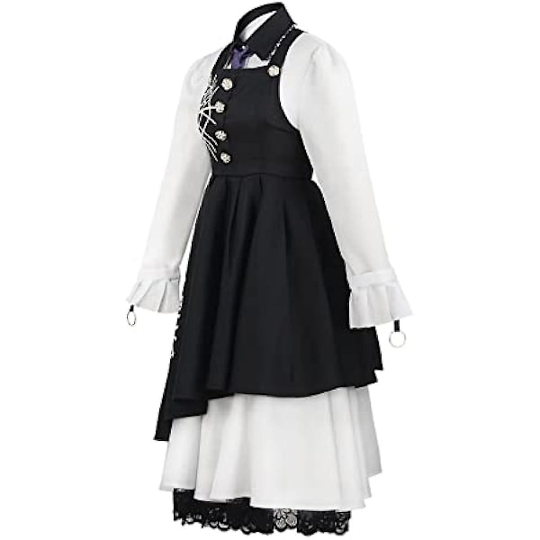 Anime Dan-ganronpa V3 Cosplay Kostym Tojo Kirumi Cosplay Kostym Kvinnor Maid Klänning Anime Cosplay Sjuksköterska Uniform Komplett Set XL