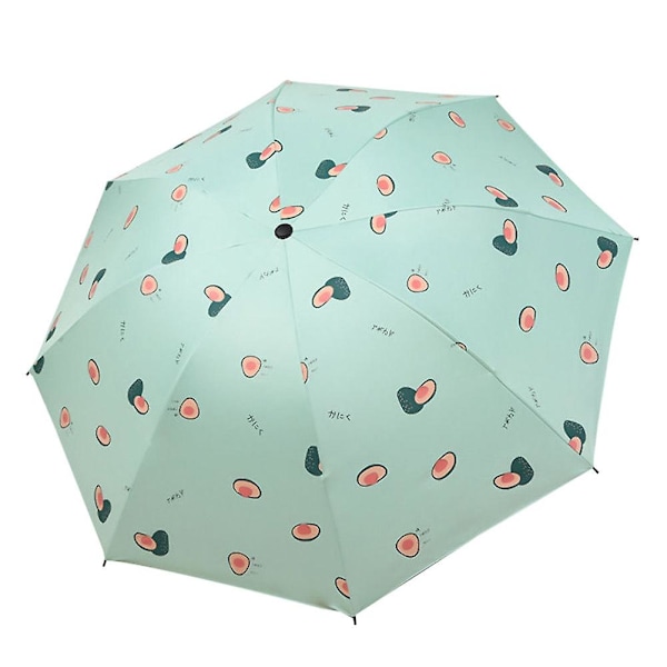 Foldbar Marguerite Gulerod Print Anti Uv Vindtæt Vandtæt Paraply Parasol