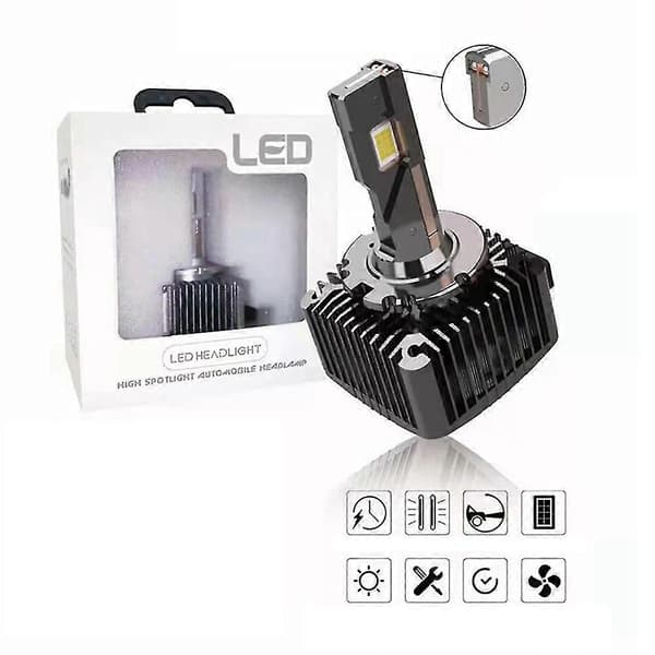 D1s Led Hid D1s/r Auton Polttimo Led 8000lm Csp P 6000k 90w Helppo Asennus Plug And