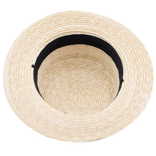 Stråvevd Strandhatt Dame Bredbremmet Hatt Kvinner Sommer Strandhatt Strand Solskjerm Hatt