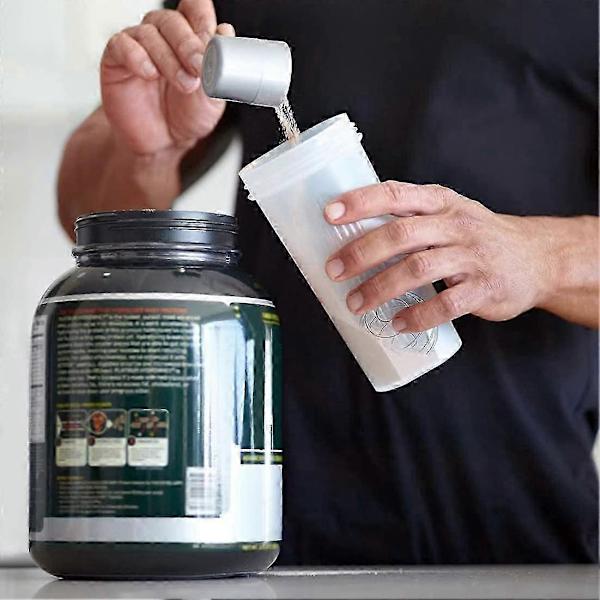 Rustfri Blandekule Protein Mikser Shaker Kopp Wire Visp (4 stk, Sølv)