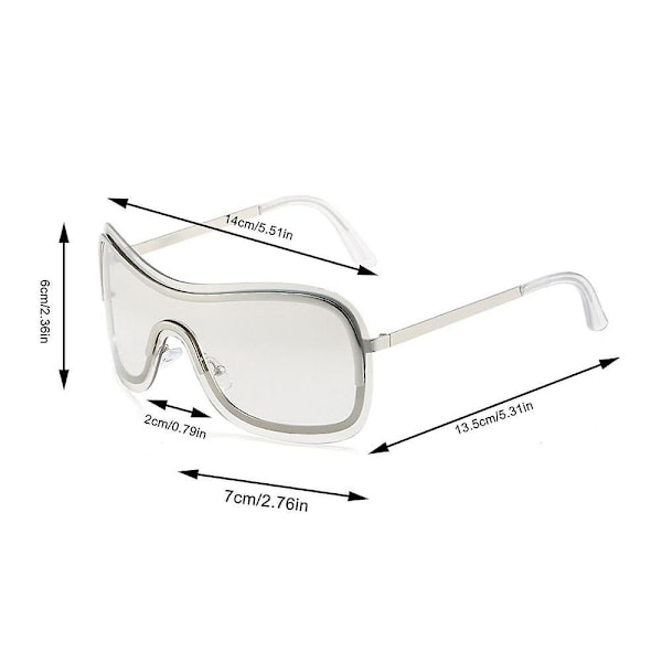 Solbriller Shades Oversized Solbriller For Kvinner Bærbare Wrap Around Shield Solbriller Sykling Kjøring Fiske Solbriller For Style 6