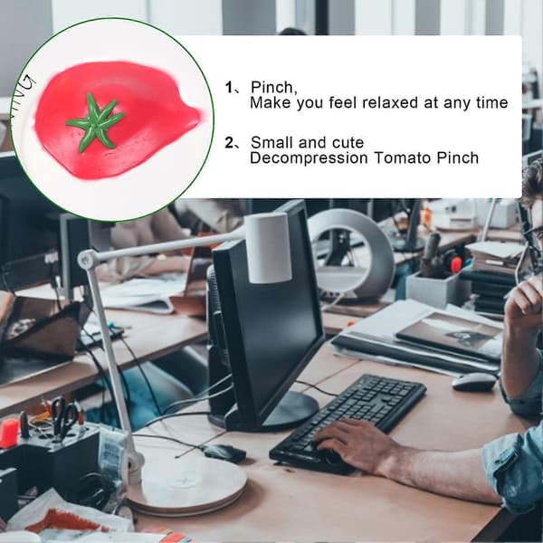 Klemmelegetøj Sød Stress Relief TPR Tomatformet Dekompression Legetøj til Børn