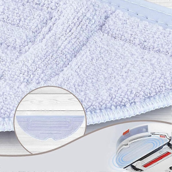 12 stk. Moppeklud til S7 T7s T7plus G10 Robotstøvsuger Mikrofiber Vibrarise Moppepude Udskiftning