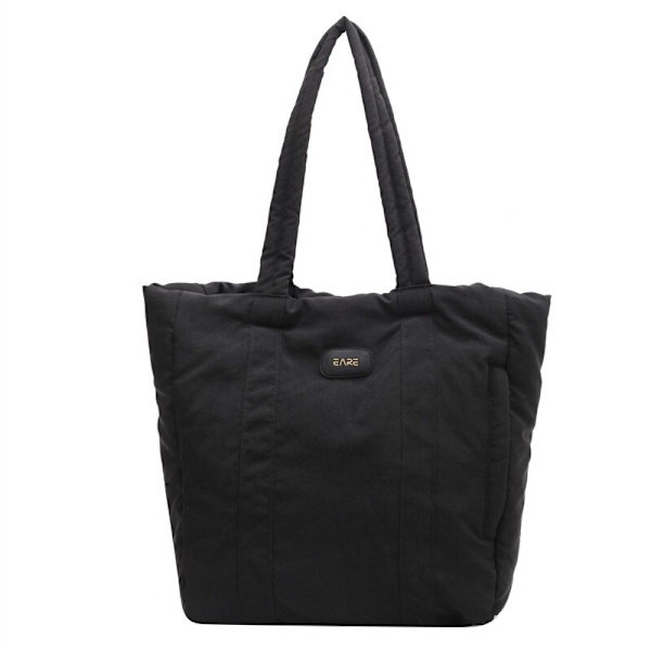 Retro Allsidig Skulderveske i Canvas for Kvinner, Stor Kapasitet, Avansert Kvalitet, Enkel Mote, Pendlerhåndvesker for Damer Black