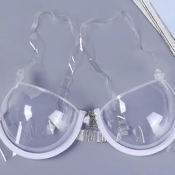 Sexy Kvinner 3/4 Cup Transparent Klar Push Up BH Ultratynn Stropp Usynlige BH-er Undertøy