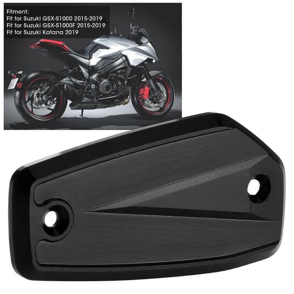 Dæksel til frontbremsevæskebeholder, passer til Suzuki Katana GSX-S1000/GSX-S1000F (Sort)