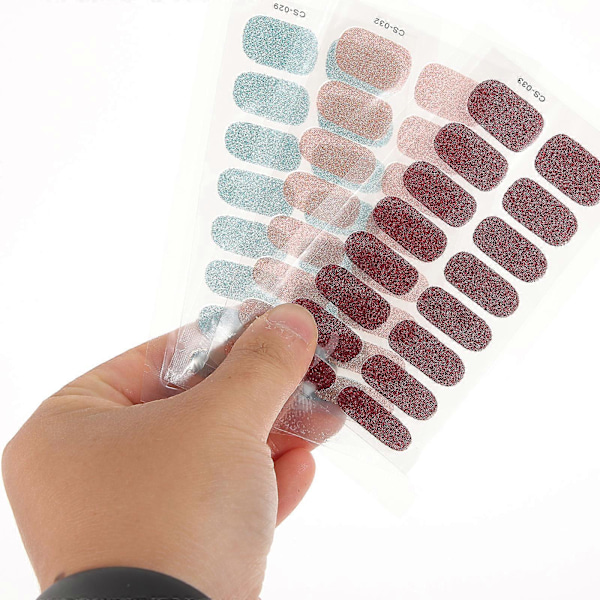6 ark Nagelstickers Full Wrap Självhäftande Nageldekaler Manikyr Tillbehör