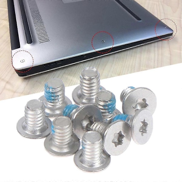 Laadukkaat kannettavan tietokoneen ruuvit (10 kpl) malleille XPS13 15 9343 9350 9360 9550 9560 5510