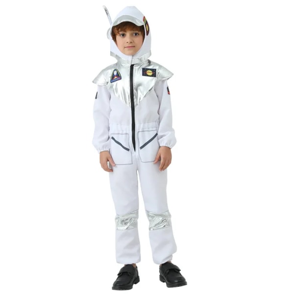 Halloween Barn Cosplay Vit Astronaut Cosplay Dräkt Rymdman Jumpsuit Karneval Fest Fancy Dress Performance Kostymer white XL