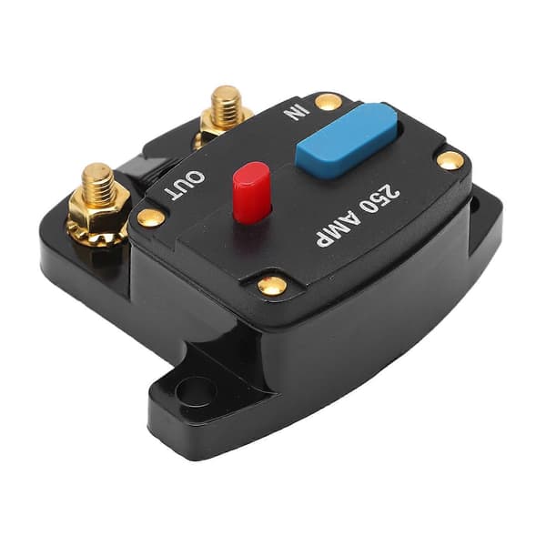 Bil Audio Strømafbryder Manuel Reset Sikring Inline Inverter Holder til Bil Audio Stereo System Båd Lastbiler Busser 250A