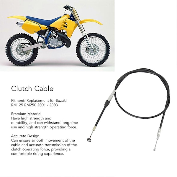 Moottoripyörän kytkinvaijeri Tarkka muotoilu Korvaa Suzuki RM125 RM250 2001 - 2003